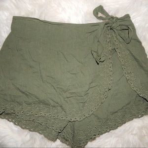 Aerie tie envelope overlap skort
